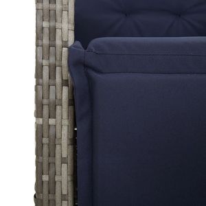 5 Piece Gray Poly Rattan Patio Dining <b>Set</b> with Cushions Elegant <b>Garden</b> <b>Sets</b> - Product Image 6