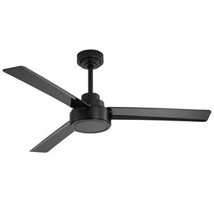 3 ABS Blade 52 \ "luce ventilatore da soffitto fattoria 6 velocità reversibile motore a corrente continua telecomando telecomando a 6 velocità nero per vivere - Product Image 1