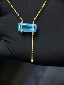 จี้เพชรทองคำแท้ 14K พรีเมียม ขัดเงาอย่างดี รับรองโดย IGI เครื่องประดับหรูสำหรับผู้หญิง เหมาะสำหรับงานหมั้นและงานเลี้ยง - Product Image 2