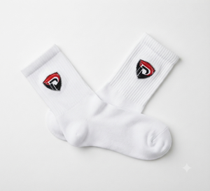 Chaussettes blanches pour hommes en coton antibactérien respirant tricotées couleur unie personnalisables brodées pour le sport et le quotidien en automne - Product Image 1