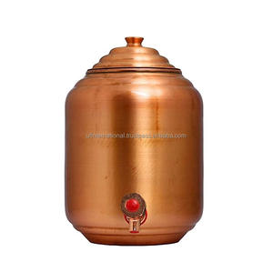 Olla enfriadora de agua de cobre puro con forma redonda y cristal, decoración para el hogar, el mejor diseño, precio bajo - Product Image 4