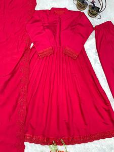 Conjunto de Vestido Casual Marrón para Eid, Abaya Musulmana de Manga Larga con Encaje y Chal para Diwali, Graduación, Playa y Festivales - Product Image 6