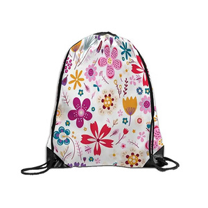 Sac à dos unisexe imperméable à cordon de serrage avec imprimé de dessin animé, logo personnalisé, en polyester, pour le sport et la gym - Product Image 1