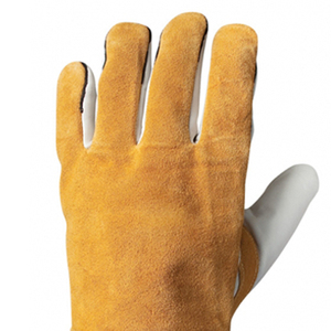 Top Quality Cowhide Leather Welder <b>Gloves</b> With Cotton Liner Straight Thumb Stick Welding <b>Type</b> A Molten Metal Splash Resistant - Product Image 5