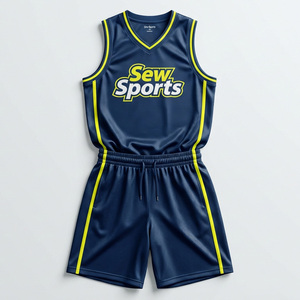 Adult Men's Basketball Uniform <b>Set</b> Durable Flexible Breathable Short Sleeve Custom Color Logo Winter Summer School Customizable - Product Image 1