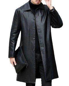 Nuevo Abrigo Largo de Cuero Genuino para Hombre, Fabricado en Fábrica, Última Colección, Impermeable, en Venta - Product Image 5
