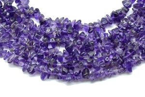 Perles d'améthyste naturelle lisses non taillées en forme de copeaux, brins de pierres précieuses en vrac, 3-6 mm, perles d'améthyste violettes pour la fabrication de bijoux - Product Image 5