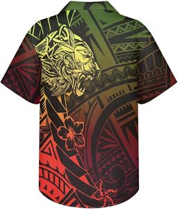 เสื้อฮาวายชาย แขนสั้น ลายสัตว์ ระบายอากาศได้ดี เสื้อสำหรับวันหยุด ปกคอปก ผ้าป๊อปลิน สไตล์ฤดูร้อน - Product Image 4