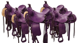 Selle de cheval western professionnelle en cuir de qualité supérieure, équipement équestre avec arceau en fibre et quincaillerie en acier inoxydable pour l'équitation sur sentier et le ranch - Product Image 3