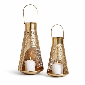 Handmade <b>Brass</b> <b>Lantern</b> With Intricate Cutout Design Fancy Shape Home Decoration Durable - Product Image 3