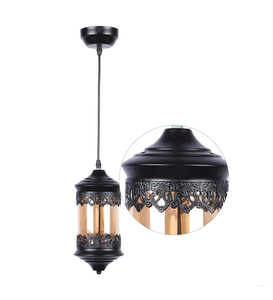 Vintage Industrial Moroccan Style <b>LED</b> Pendant <b>Light</b> with Iron Shade Retro Metal <b>Ceiling</b> Fixture Dimmable Kitchen Hanging Lamp - Product Image 2