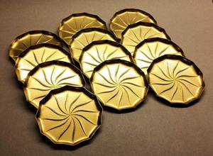 Regency Octagon Brass <b>Coaster</b> Set Handcrafted Premium <b>Drink</b> <b>Coasters</b> Heat Resistant Table Protector Elegant Barware Gift - Product Image 6