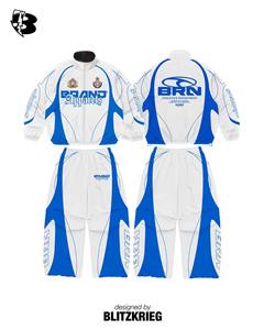 Custom Nylon Tracksuit Men Full <b>Zip</b> Jacket Pants Set Windbreaker Tracksuit OEM Private Label - Product Image 4