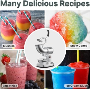 เครื่องไสน้ำแข็งไฟฟ้า, เครื่องบดน้ำแข็งใบมีดคู่สแตนเลส - Product Image 6