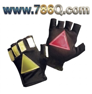 Guantes reflectantes para montar al aire libre táctico medio dedo para motocicleta ciclismo senderismo guantes sin dedos - Product Image 1