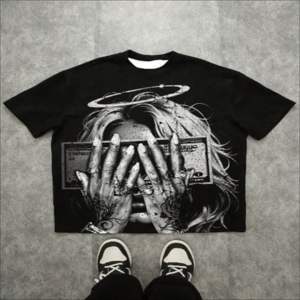 Camiseta de Hombros Caídos Personalizada con MOQ Bajo para Unisex, Camiseta de Algodón con Logotipo Impreso, Prenda Superior Informal y Duradera de Moda Urbana - Product Image 3