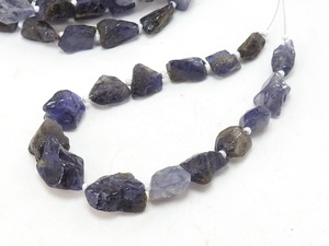 Iolite poli brut en forme de pépites, 8 pouces, 10-15 mm de long, environ, fournitures pour grossistes, pierre naturelle bleue, marque PMEGEMSBEADS - Product Image 3