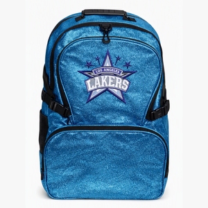 Custom Blue Glitter <b>Waterproof</b> GPS Anti-Theft Sports <b>Backpack</b> with Team Logo Personalized School Cheerleading and Athletic Bag - Product Image 1