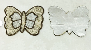 Sous-verre perlé artisanal 2026 avec motif patins à roulettes, rose et gris, forme ronde, pour la protection décorative de table - Product Image 2