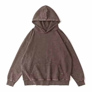 High Quality Custom Acid Wash <b>Hoodie</b> Eco-Friendly Winter Heavyweight Drop Shoulder Hoodies <b>Men</b> Casual Wear - Product Image 3