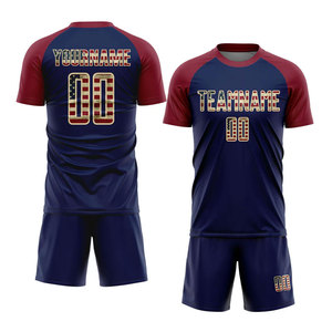 Soccer Uniforms Printed Quick Dry Breathable Custom Logo Team Name 100% Polyester Sublimated Wholesale Sportswear With Oem - Product Image 1