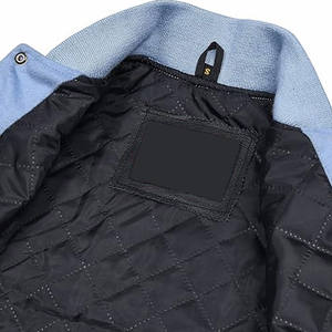 Veste de travail pour homme de qualité supérieure, style baseball, en laine et cuir, séchage rapide pour le confort et le style - Product Image 3