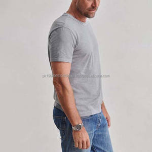 Camisetas de Color Gris para Hombre, Ropa de Talla Grande, Estilo Urbano, Algodón Transpirable, Cuello Redondo, Camisetas de Verano para Hombre, Todas las Tallas - Product Image 4