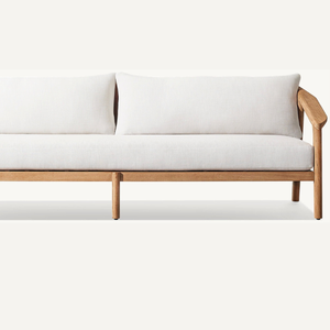 Best selling Malta living room <b>sofa</b> <b>for</b> two people, made of teak wood with soft and fluffy foam - Product Image 6