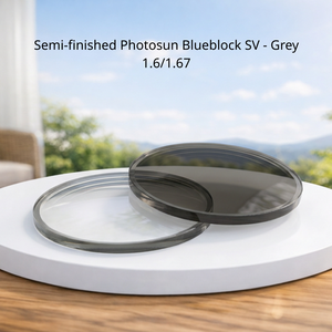เลนส์เปล่าแบบกึ่งสำเร็จรูป Single Vision SFSV 1.6 ทรงกลม โฟโตโครมิก ป้องกันแสงสีฟ้า UV420 ไม่เคลือบผิว UC สีเทา-น้ำตาล - Product Image 1