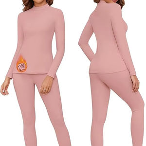 Ensemble de sous-vêtements thermiques d'hiver pour femme, respirant, pour le ski et les activités de plein air - Product Image 1