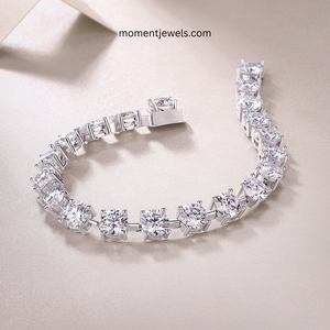 Pulsera de Moissanita de Lujo, 122g, Plata de Ley 925 Sólida, Cadena Geométrica, Elegante y Dulce para Mujer, Ideal para la Noche - Product Image 3