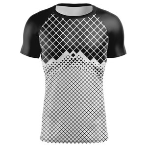 Custom BJJ Rash Guard Sublimation <b>Compression</b> Shirt Quick Dry Sportswear - Product Image 1