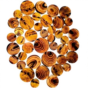 Botones de cuerno de vaca/búfalo premium, ecológicos y a la moda, diseño en blanco marrón, 4 agujeros, patrón cuadrado, cuentas de base plana, los más vendidos. - Product Image 1