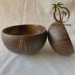 Bol en coquille de noix de coco de qualité supérieure, vente en gros directe d'usine, bols en noix de coco naturels faits à la main, taille et logo personnalisés, emballage - Product Image 3