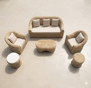 Conjunto de Sofás de Ratán Modernos para Exteriores, Muebles de Jardín de Mimbre de Lujo, Sofá Seccional para Patio, Sala de Estar de Resort o Villa, Venta al Por Mayor - Product Image 3