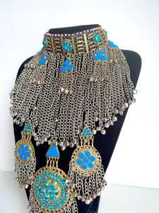 Fabricants sur mesure, dernières créations, ensembles de bijoux vintage afghans Kuchi, pour mariage et fêtes, bijoux afghans faits à la main pour femmes et filles - Product Image 4