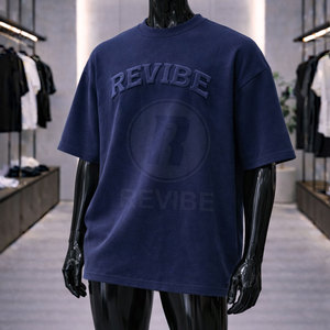 เสื้อยืดแขนสั้นลายนูนขายดี ดีไซน์ใหม่ทันสมัย คุณภาพสูง ระบายอากาศได้ดี ผ้าแคนวาสคอตตอน 100% สำหรับผู้ชาย - Product Image 2
