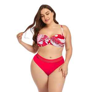 Conjunto de Bikini a cuadros de talla grande para mujer, traje de baño de estilo Retro dulce, ropa de playa con patrón a cuadros clásico para picnics de verano - Product Image 1