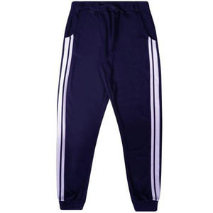 Pantalones Deportivos Unisex Azul Oscuro con Rayas Blancas, Largos, Casuales, para Otoño, con Cierre de Cordón y Bolsillos Laterales - Product Image 3