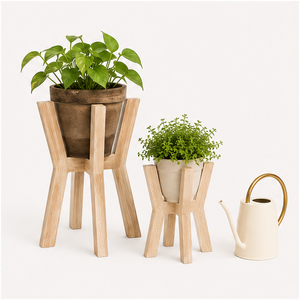 Unique Design Wooden Plant Stand Indoor Flower <b>Pot</b> <b>Holder</b> and Minimalist Home Decor Display Rack for Living Room and Office - Product Image 3