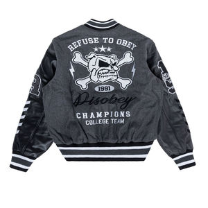 Chaqueta Universitaria Unisex al por Mayor, Chaqueta Varsity de Lona con Cuello Alto, Impermeable y Resistente al Viento, Proveedor de Logotipos Personalizados - Product Image 6