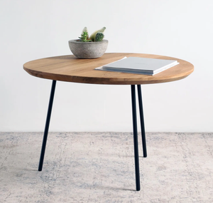 Mesa de Centro Moderna de Lujo, Hecha a Mano y Personalizada, con Tapa de Madera Blanca y Metal Dorado, Estilo Nórdico, para Sala de Estar - Product Image 3