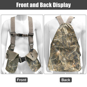 Chaleco de Caza Ligero con Camuflaje y Correas, con Espacio de Almacenamiento Expandible en la Espalda, Fabricado en Lona - Product Image 3