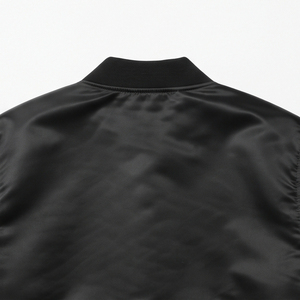 Custom Embroidered Varsity Bomber <b>Jacket</b> With Ribbed Collar Satin Bomber <b>Jackets</b> <b>Women</b> <b>Lightweight</b> Zip Up Satin Bomber Coat - Product Image 5