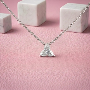Elegant 1.0Ct Lily Lab Grown Diamond Pendant en or massif Sparkling Diamond Pendant Gift for Her Christmas Gift - Product Image 5