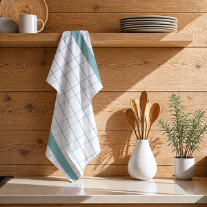 Top Quality Modern Check Design <b>Kitchen</b> Towel Super Absorbent 100% Cotton <b>Kitchen</b> Towels for <b>Kitchen</b> Use. - Product Image 1
