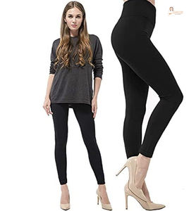 Leggings d'hiver personnalisés pour femmes, taille haute, 100% coton, durables, respirants, tricotés, décontractés, à bas prix, leggings chauds - Product Image 1