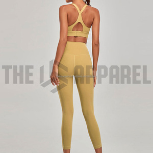 Fashion Style Reversible Solid Front Logo Women <b>Yoga</b> <b>Set</b> 7-Piece Active Stretch Spandex/Nylon Sportswear Wholesale Made Pakistan - Product Image 2