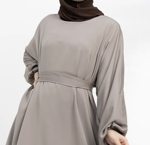 Fashion Abaya Women Kaftan Abaya Dress Handmade Turkish Floor Length Long Sleeve Soft Breathable Polyester Floral Loose Fit - Product Image 1