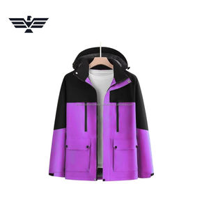 Men's Custom Logo Canvas Color-Block Stand Front Breathable High Quality High Street <b>Waterproof</b> <b>Thin</b> Casual Outdoor Windbreaker - Product Image 1